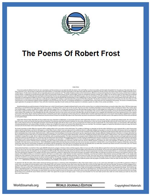The Poems Of Robert Frost by Frost, Robert.