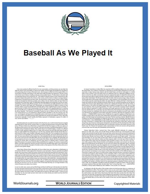 Baseball as we played it by Robinson, Jackie