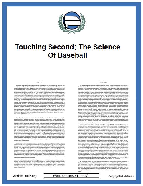 Touching second; the science of baseball by Evers, Johnny
