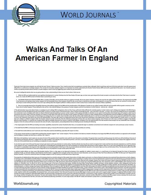 Walks and Talks of an American Farmer in... by Frederick Law Olmsted