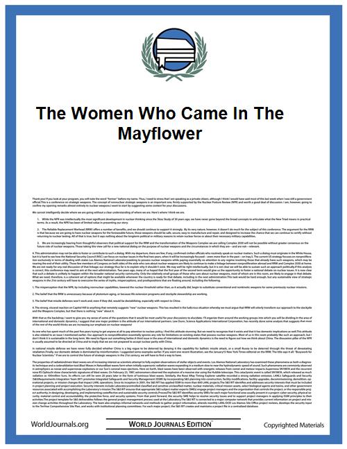 The women who came in the Mayflower by Marble, Annie Russell