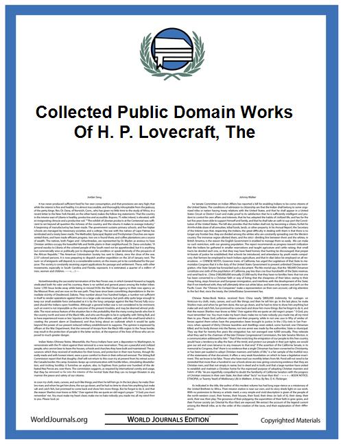 Collected Public Domain Works of H. P. L... by Lovecraft, H. P.