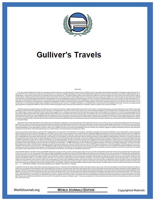 Gulliver's Travels by Swift, Jonathan