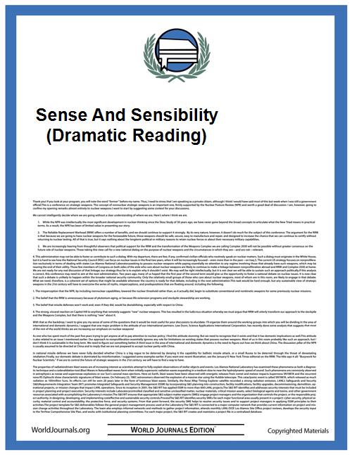 Sense and Sensibility (dramatic reading) by Austen, Jane