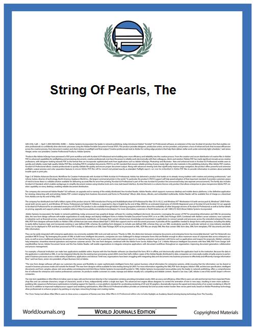String of Pearls, The by Unknown
