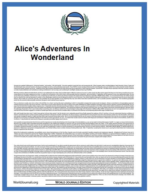 Alice's Adventures in Wonderland by Carroll, Lewis