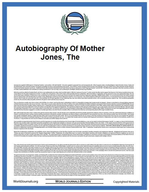 Autobiography of Mother Jones, The by Jones, Mary Harris