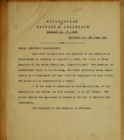 Decisions of the Commissioner for Tradem... Volume 1889-1895 by 