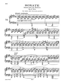 Piano Sonata No.14 (Sonata quasi una fan... Volume Op.27 No.2 by Beethoven, Ludwig van