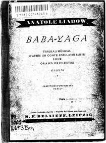 Baba Yaga, Op.56 : Complete Score Volume Op.56 by Lyadov, Anatoly