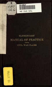 Elementary manual of practice : Civil Wa... by 