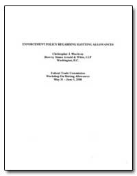Enforcement Policy Regarding Slotting Al... by Macavoy, Christopher J.