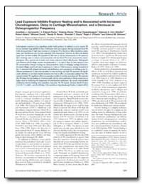 Lead Exposure Inhibits Fracture Healing ... by Carmouche, Jonathan J.