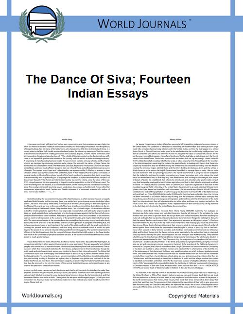 The Dance of Siva; Fourteen Indian Essay... Volume 1 by Coomaraswamy, Ananda Kentish