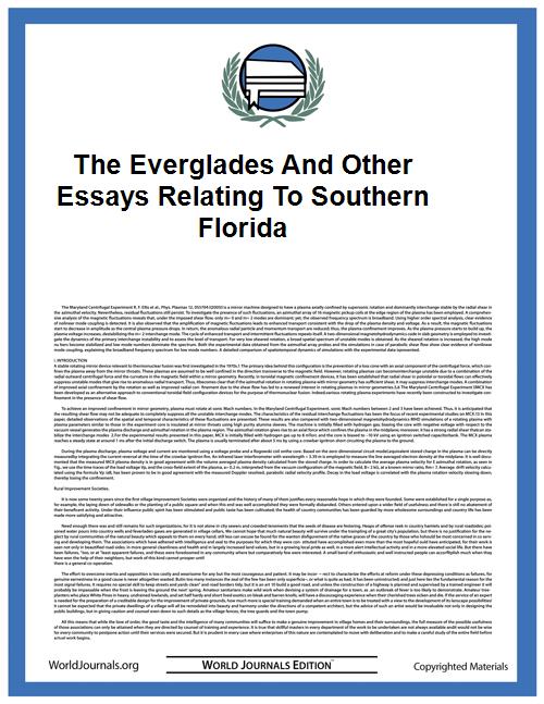 The Everglades and Other Essays Relating... by Gifford, John Clayton
