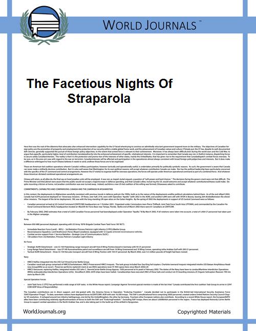 The Facetious Nights of Straparola by Giovanni Francesco Straparola