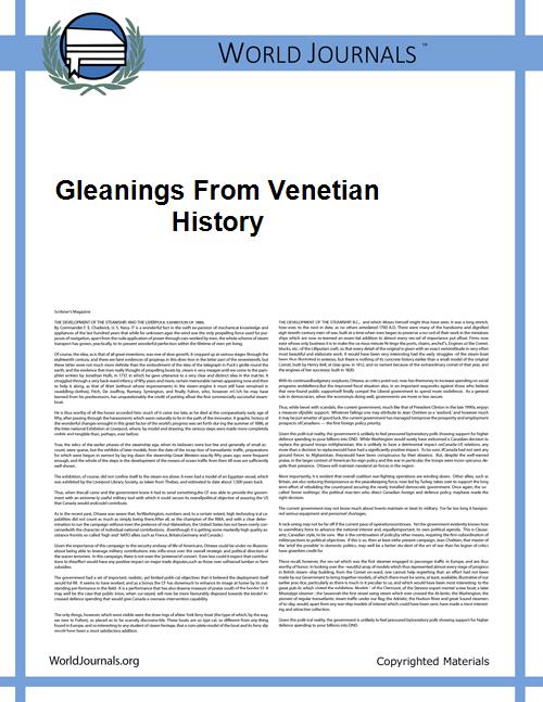 Gleanings from Venetian History by Francis Marion Crawford
