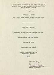 Comparative Analysis of the Types of Pub... by Miles, Charles S.