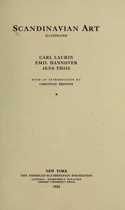 Scandinavian Art; Illustrated by Laurin, Carl G. (Carl Gustaf), 1868-1940