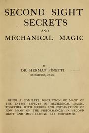 Second Sight Secrets and Mechanical Magi... by Pinetti, Herman, Pseud.