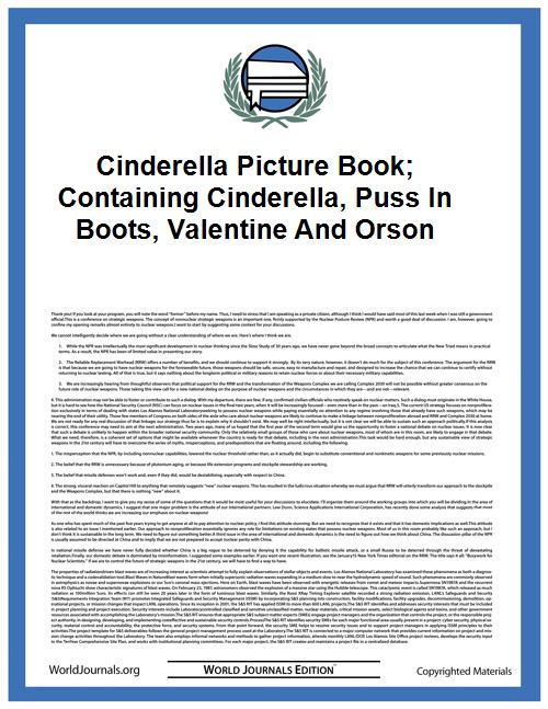 Cinderella Picture Book; Containing Cind... by Crane, Walter
