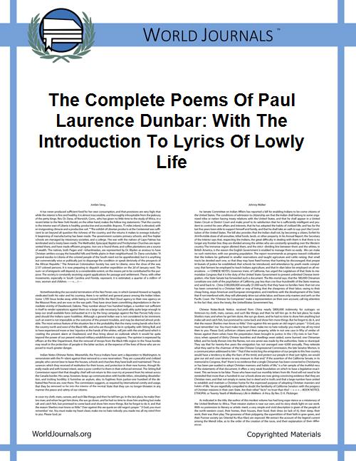 The Complete Poems of Paul Laurence Dunb... by Paul Laurence Dunbar