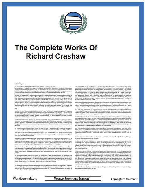 The Complete Works of Richard Crashaw by Richard Crashaw