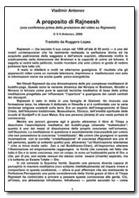 A Proposito Di Rajneesh by Antonov, Vladimir, Ph. D.