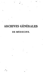 Archives générales de médecine by 