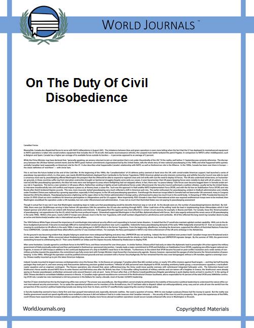 On the Duty of Civil Disobedience by Thoreau, Henry David