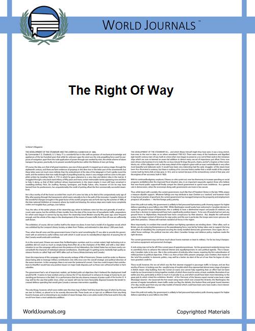 The Right of Way by Parker, Gilbert, Sir
