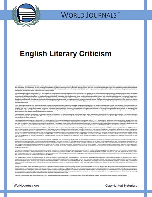 English Literary Criticism by Various