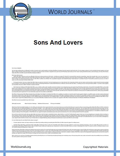 Sons and Lovers by Lawrence, David Herbert