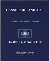 Censorship and Art by Galsworthy, John