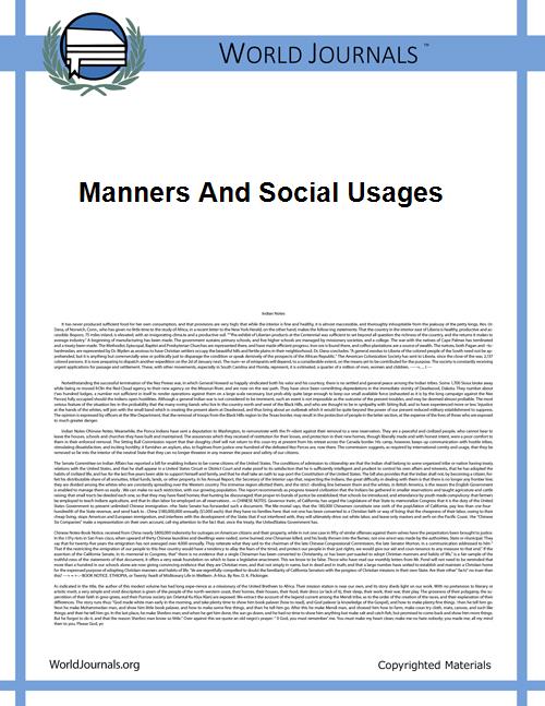 Manners and Social Usages by Sherwood, John M. E. W., Mrs.