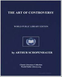 The Art of Controversy by Schopenhauer, Arthur