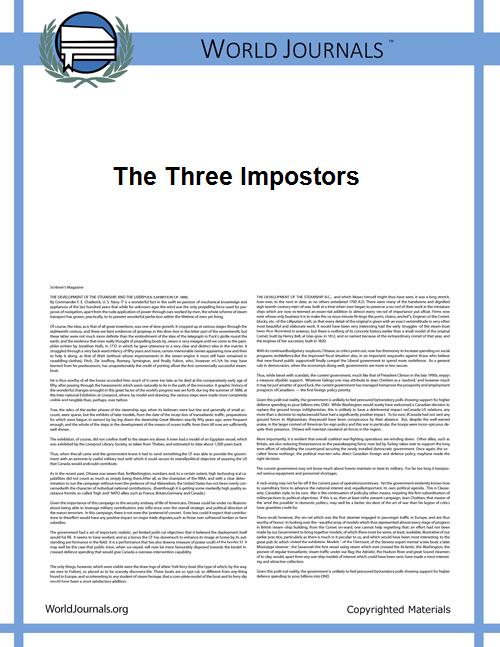The Three Impostors by Machen, Arthur