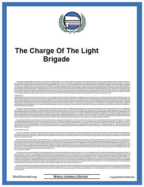 The Charge of the Light Brigade by Tennyson, Alfred, 1St Baron Tennyson, Lord