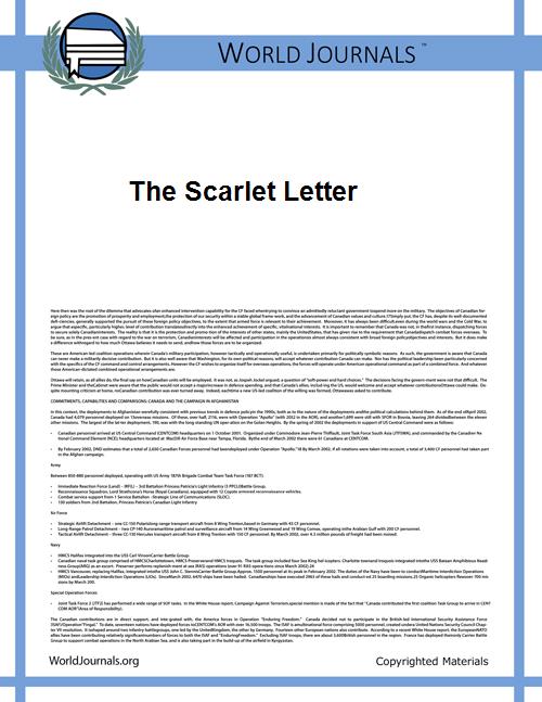The Scarlet Letter by Hawthorne, Nathaniel