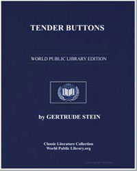Tender Buttons by Stein, Gertrude