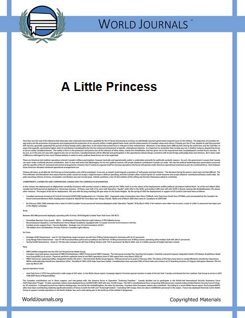 A Little Princess by Burnett, Frances Hodgson