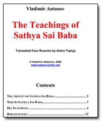 The Teachings of Sathya Sai Baba by Teplyy, Anton