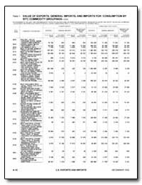 Table 1. Value of Exports, General Impor... by Federal Trade Commission