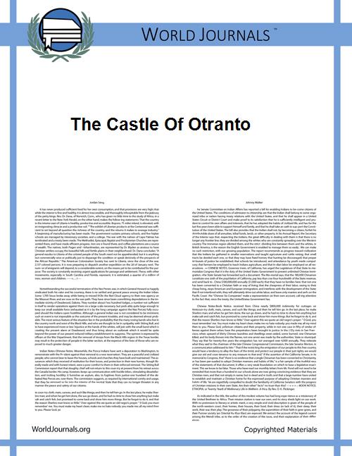 The Castle of Otranto by Walpole, Horace