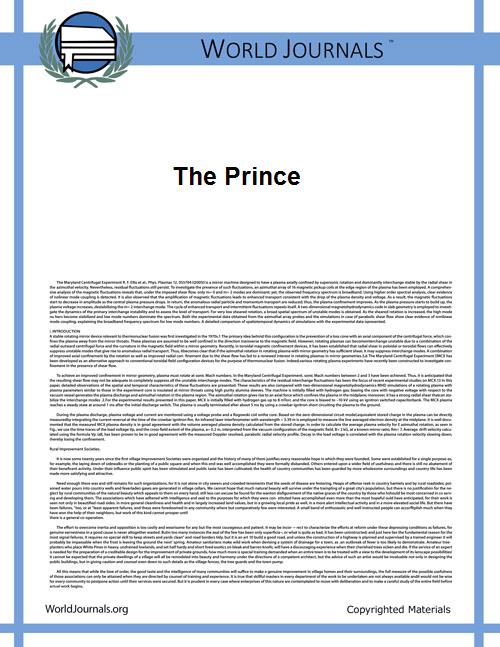 The Prince by Machiavelli, Niccolò