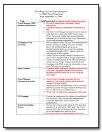 Field Roles and Assistance Required for ... by 