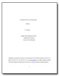 A Federation Out of Balance by Ruggeri, G. C.
