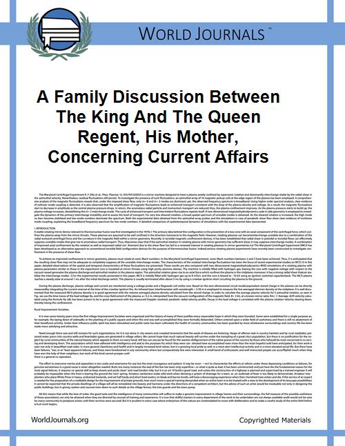 A Family Discussion between the King and... by Anonymous
