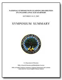 National Symposium on Learning Disabilit... by Department of Education