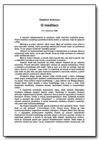 O Meditaci by Antonov, Vladimir, Ph. D.